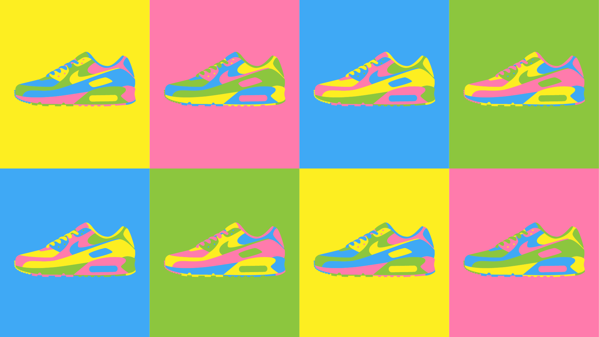 Ilustración conjunta de 'Air Max 90 Warhol Style'
