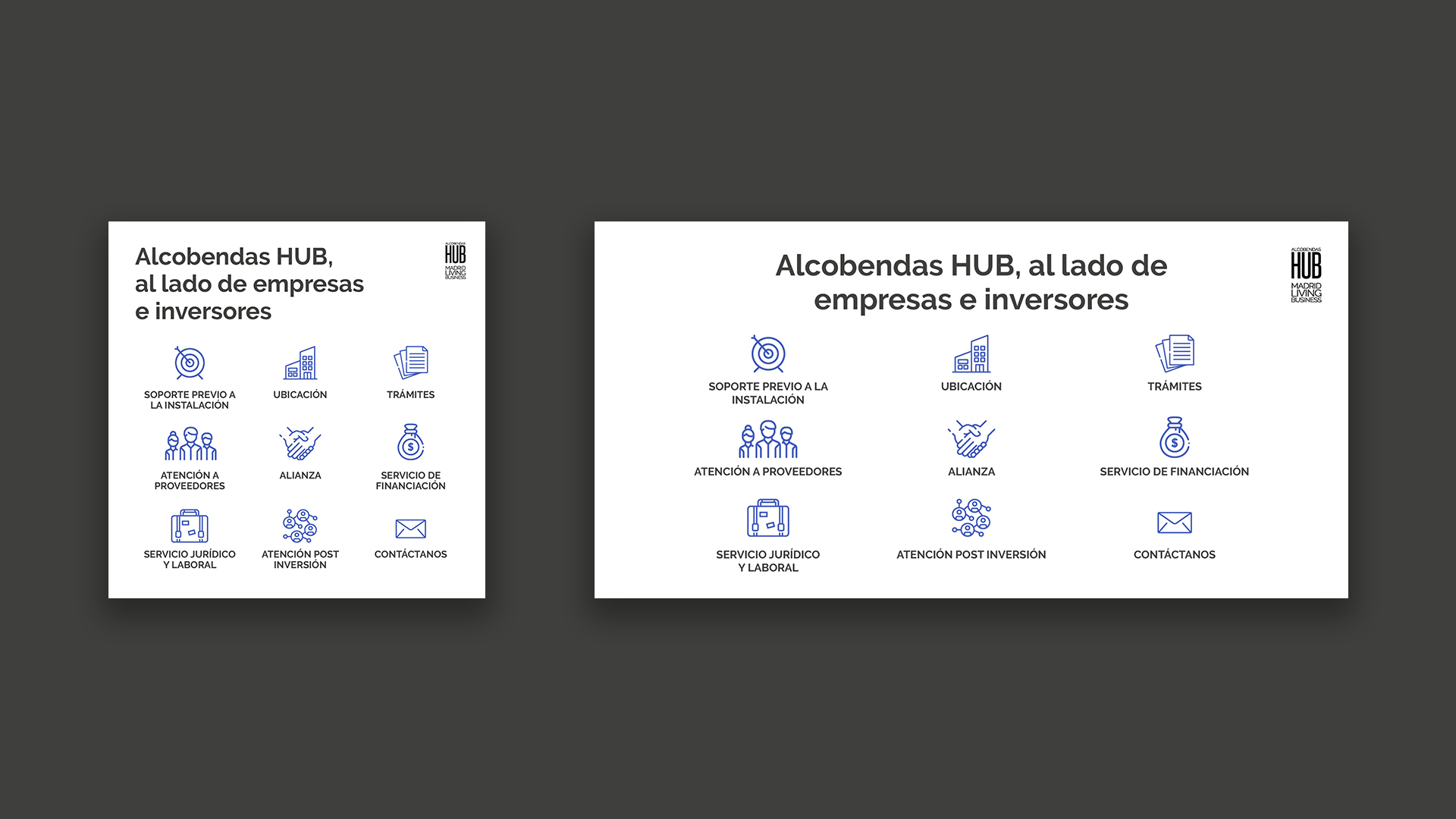 Creatividad para RRSS titulada 'Alcobendas HUB, al lado de empresas e inversores'