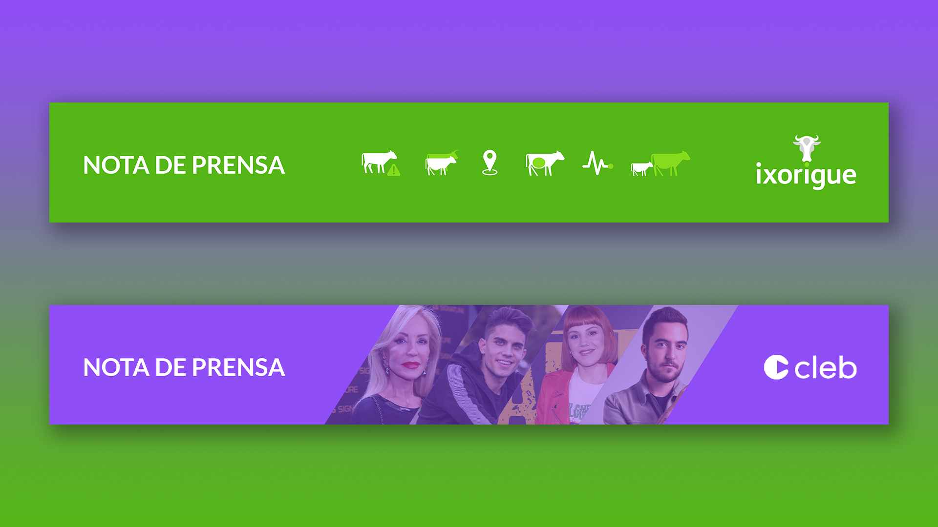 Cabeceras notas de prensa Ixorigue y Cleb