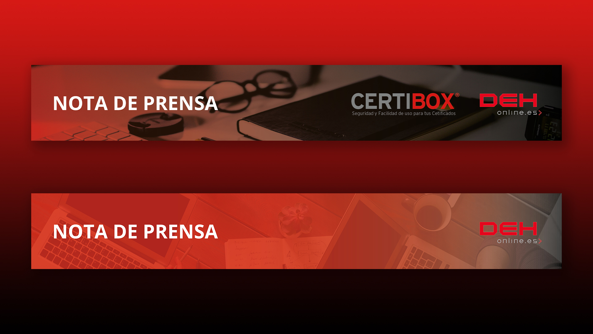 Cabeceras notas de prensa Certibox y DEH Online