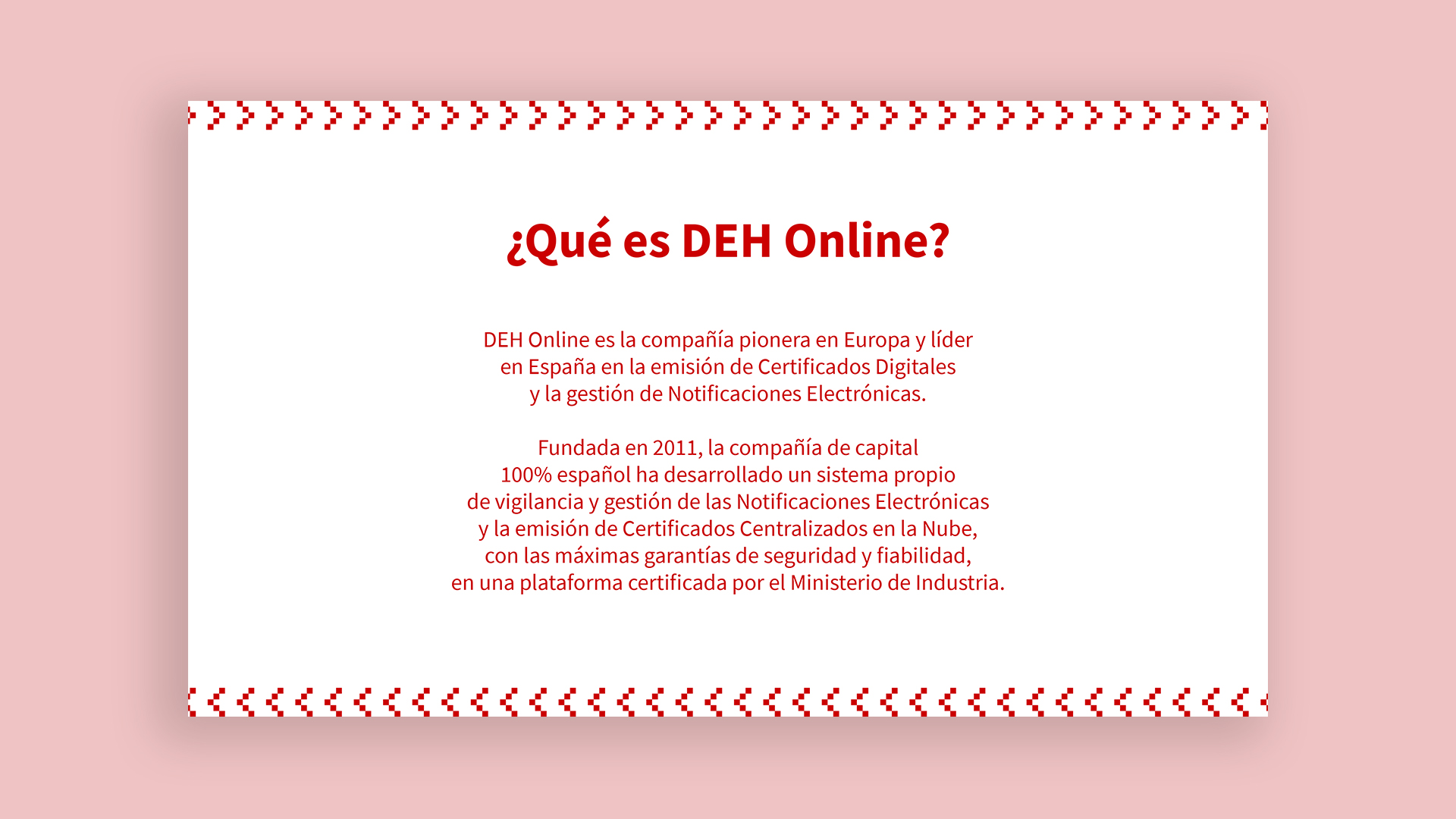 Segunda página del dossier DEH Online