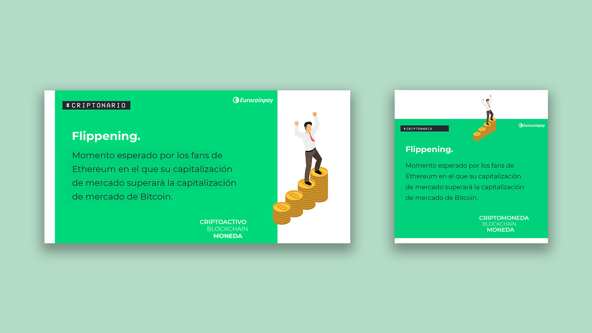 Creatividad para RRSS en español con definición de una palabra relacionada con el mundo cripto