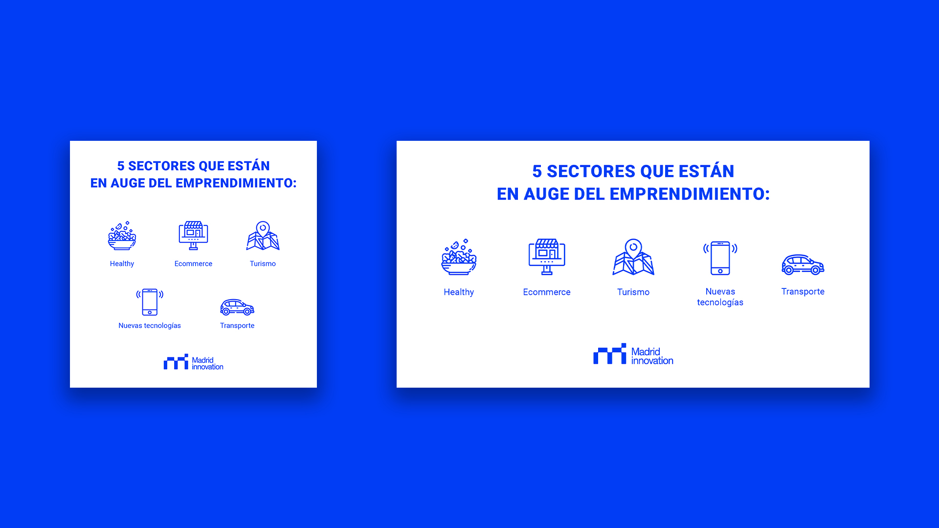 Creatividad para Instagram, Twitter y LinkedIn titulada: '5 sectores que están en auge del emprendimiento'