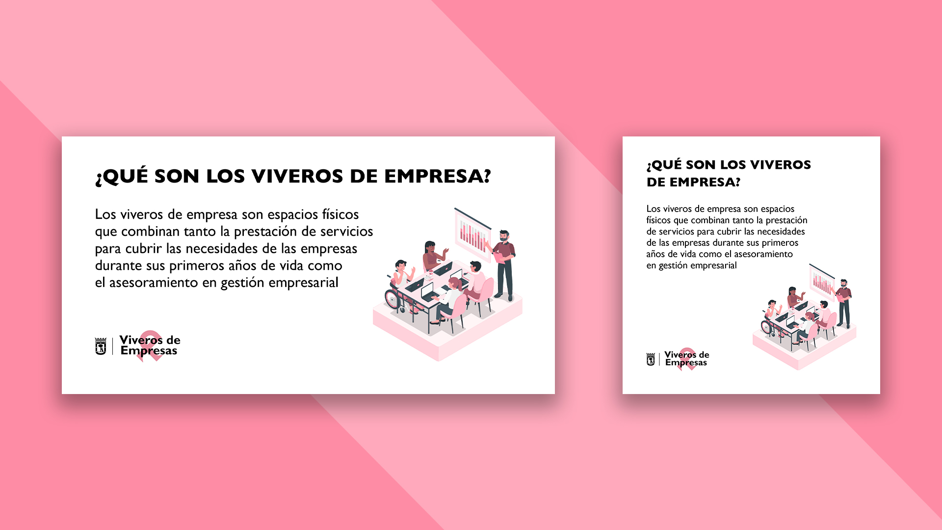 Creatividad para RRSS informando sobre qué son los viveros de empresa
