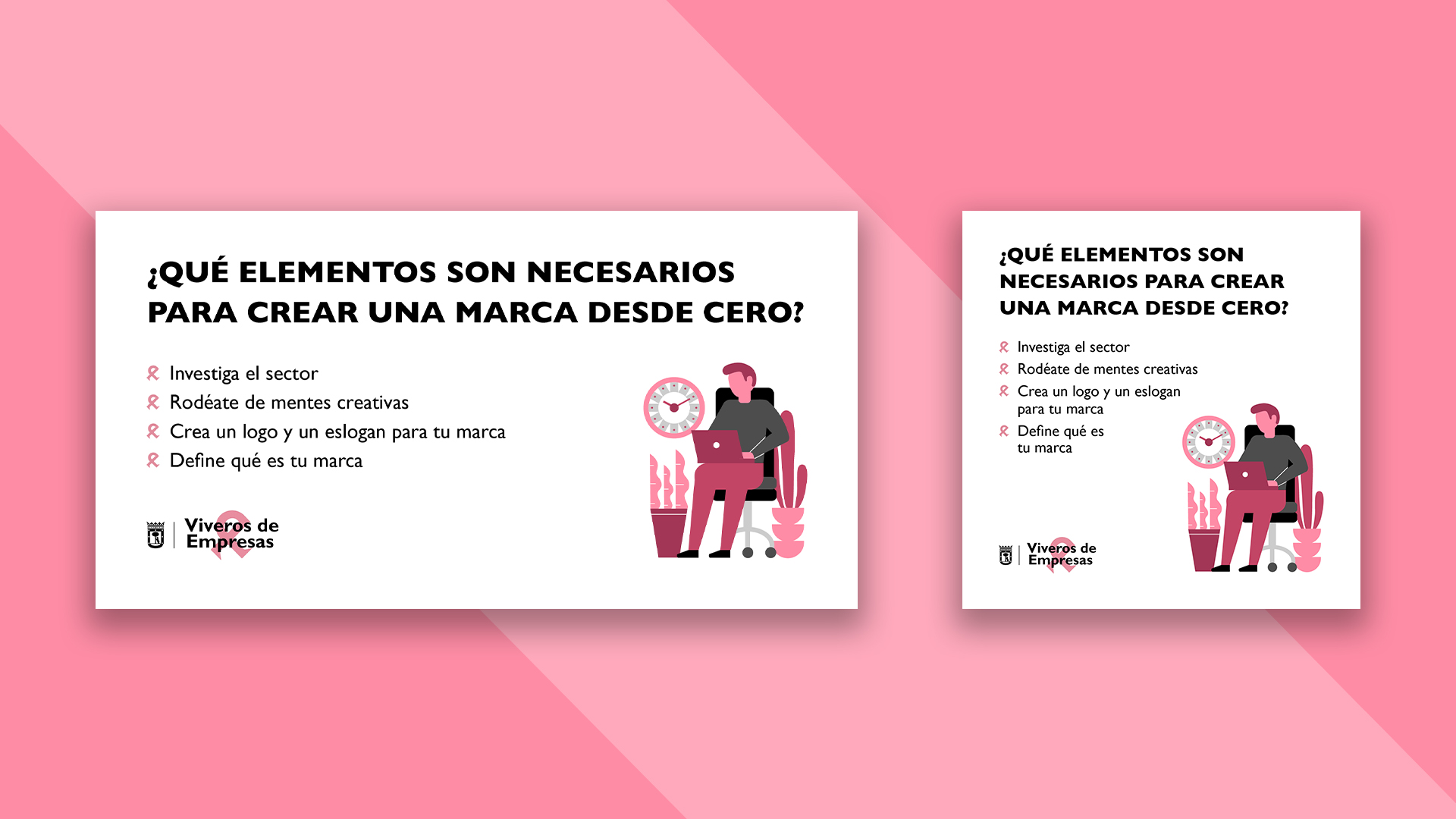 Creatividad para RRSS con datos de interés para la creación de una marca desde cero