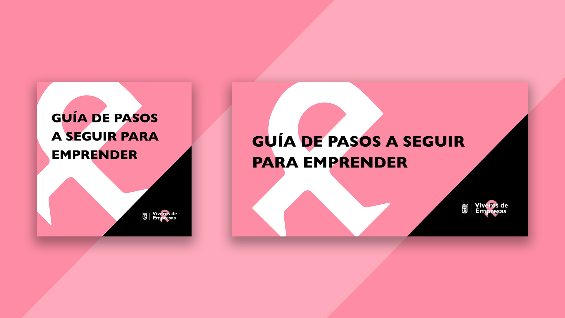 Creatividad informativa para RRSS y web sobre el lanzamiento del curso 'Guía de pasos a seguir para emprender'